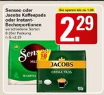 Senseo oder Jacobs Kaffeepads oder InstantBecherportionen im Angebot bei WEZ in Löhne Senseo oder Jacobs Kaffeepads oder InstantBecherportionen Angebote von Senseo bei WEZ Löhne für 2,29 €