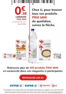 Prospectus Super U en cours, "PRIX MINI", page 1 sur 1