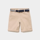 Promo Short chino droit avec ceinture beige garçon à 9,09 € dans le catalogue La Halle à Haguenau