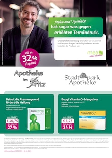 mea - meine apotheke Prospekt "Unsere November-Angebote" mit  Seiten (Kulmbach)