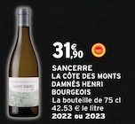 Intermarché Express Tarbes - Promo Sancerre La Côte des Monts Damnés 2022 Promo Sancerre La Côte des Monts Damnés 2022 à 31,90 € dans le catalogue Intermarché Express à Tarbes