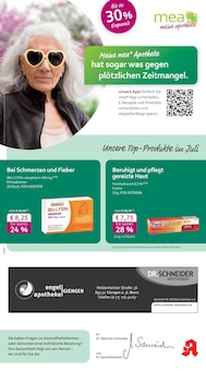 Aktueller mea - meine apotheke Prospekt "Unsere Juli-Angebote" Seite 1 von 4 Seiten für Giengen
