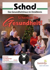 Aktueller Sanitätshaus Schad Inh.  Ralph Weyda e.K. Sanitätshaus Prospekt in Aalen und Umgebung, "Schenken Sie Gesundheit!" mit 6 Seiten, 13.11.2024 - 31.01.2025