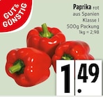 Paprika rot im Angebot bei EDEKA in Regensburg Paprika rot Angebote von GUT & GÜNSTIG bei EDEKA Regensburg für 1,49 €