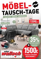 Ecksofa im Möbel Wallach Prospekt in Hildesheim Aktueller Möbel Wallach Prospekt mit Ecksofa, "MÖBEL-TAUSCH-TAGE", Seite 1