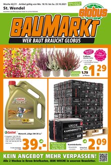 Globus-Baumarkt Prospekt für Heidehof b Idar-Oberstein mit 20 Seiten Globus-Baumarkt Prospekt für Heidehof b Idar-Oberstein: WER BAUT BRAUCHT GLOBUS, 20 Seiten, 16.10.2021 - 23.10.2021
