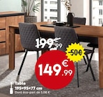 Table 195*95*77 cm dans le catalogue Maxi Bazar