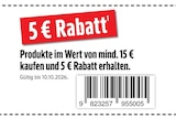 EDEKA - 5 € Rabatt Angebot im Prospekt 5 € Rabatt bei EDEKA im Prospekt "" für