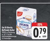 Raffinade Zucker Angebote von Gut & Günstig bei E center Hof für 0,79 €