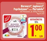 Bierwurst, Jagdwurst, Paprikalyoner oder Mortadella von GUT&GÜNSTIG im aktuellen EDEKA Prospekt für 1,00 €