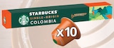 CAPSULES DE CAFÉ X10 COLOMBIA - STARBUCKS PAR NESPRESSO en promo chez Intermarché Hyper Pau à 6,58 €