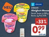 Almighurt-Mousse Himbeere im ALDI SÜD Prospekt Almighurt-Mousse Himbeere von Ehrmann im aktuellen ALDI SÜD Prospekt für 0,99 €