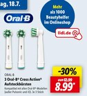 Cross Action Aufsteckbürsten Angebote von Oral-B bei Lidl Tübingen für 8,99 €