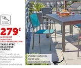 Table avec rallonge carnac en promo chez Super U Mérignac à 279,00 €