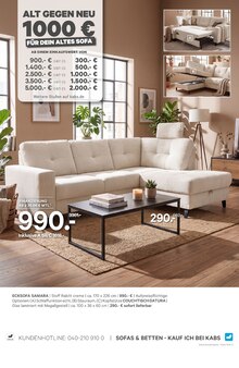 Ecksofa im aktuellen Kabs Prospekt (Bremen) Ecksofa im Kabs Prospekt "ALT GEGEN NEU!" mit 42 Seiten (Bremen)
