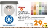 Wandfarbe „pure farben“ Angebote von Alpina bei Globus-Baumarkt Rostock für 29,00 €