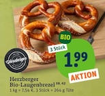 Bio-Laugenbrezel von Herzberger im aktuellen tegut Prospekt für 1,99 €