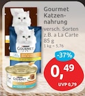 Katzennahrung La Carte im budni Prospekt Katzennahrung La Carte von Purina Gourmet im aktuellen budni Prospekt für 0,49 €