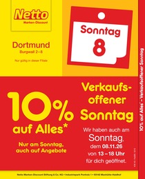 Netto Marken-Discount Prospekt "10% auf ALLES" mit 2 Seiten (Dortmund)