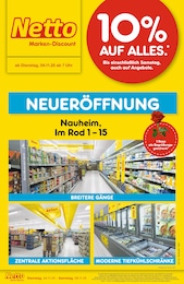 Netto Marken-Discount Prospekt für Nauheim: "Neueröffnung - 10% auf ALLES", 6 Seiten, 04.11.2025 - 08.11.2025
