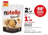 Biscuits - Nutella en promo chez Super U Bourges à 1,48 €