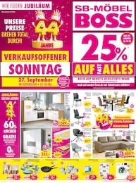 SB Möbel Boss Prospekt für Rheda-Wiedenbrück mit 2 Seiten SB Möbel Boss Prospekt für Rheda-Wiedenbrück: "Wir feiern Jubiläum!", 2 Seiten, 26.09.2026 - 05.10.2026