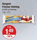 Frischer Hefeteig von Henglein im aktuellen V-Markt Prospekt