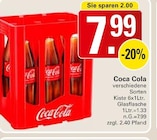 Aktuelles Coca Cola Angebot bei WEZ in Bad Oeynhausen ab 7,99 €