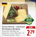 Bio Allgäuer Bergkäse bei EDEKA im Nagold Prospekt für 2,29 €