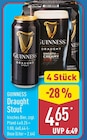 Draught Stout von GUINNESS für 4,65 € bei ALDI Nord im Angebot Draught Stout von GUINNESS im aktuellen ALDI Nord Prospekt