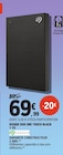 Disque dur One Touch Black 1 To - Seagate - E.Leclerc à Montpellier Disque dur One Touch Black 1 To - Seagate en promo chez E.Leclerc Montpellier à 69,99 €