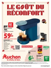 Promos Cafetière dans le catalogue "LE GOÛT DU RÉCONFORT" de Auchan Hypermarché Cafetière en promo dans le catalogue Auchan Hypermarché à la page 1