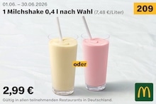 McDonalds Milchshake im Prospekt McDonalds Milchshake im Prospekt