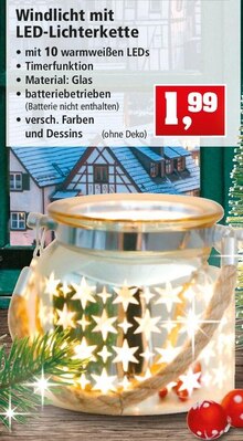 Windlicht mit LED-Lichterkette bei Thomas Philipps in Falkensee Windlicht mit LED-Lichterkette im Angebot bei Thomas Philipps Falkensee für 1,99 €