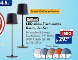 LED-Akku-Tischleuchte Kaami, 2er-Set von Brilliant für 29,99 € bei ALDI SÜD im Angebot LED-Akku-Tischleuchte Kaami, 2er-Set von Brilliant im aktuellen ALDI SÜD Prospekt
