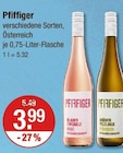 Blauer Zweigelt Rosé, Grüner Veltliner Premium von Pfiffiger im aktuellen V-Markt Prospekt für 3,99 €