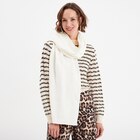 Écharpe tricotée ivoire femme dans le catalogue La Halle