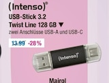 USB-Stick 3.2 Twist Line 128 GB von Intenso im aktuellen V-Markt Prospekt für 10,00 €