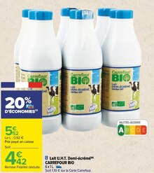 Lait U.H.T. Demi-écrémé à Carrefour dans Nice Lait U.H.T. Demi-écrémé à Carrefour dans Nice