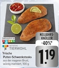 Frische Puten-Schwenksteaks Angebote von INITIATIVE TIERWOHL bei EDEKA Karlsruhe für 1,19 €