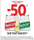 -50 % remise immédiate sur tout BADOIT à Intermarché Contact dans Sommeville