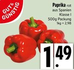 Paprika rot im Angebot bei E xpress in Kaufbeuren Paprika rot Angebote von GUT & GÜNSTIG bei E xpress Kaufbeuren für 1,49 €