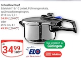 Schnellkochtopf Ø 18 cm, 2.7 l Angebote von ELO bei GLOBUS St. Ingbert für 34,99 €