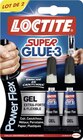 2 tubes super glue gel 3 g - Loctite en promo chez Géant Casino Thiais à 5,93 €