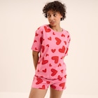 Ensemble pyjama short et t-shirt coton rose femme - La Halle à Sainte-Geneviève-des-Bois Ensemble pyjama short et t-shirt coton rose femme en promo chez La Halle Sainte-Geneviève-des-Bois à 12,99 €