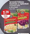Sauerkraut im V-Markt Prospekt Sauerkraut von Spreewald-Feldmann im aktuellen V-Markt Prospekt für 1,29 €