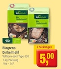 Bio Dinkelmehl Vollkorn Angebote von Biogreno bei Markant Kiel für 5,00 €