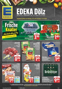 EDEKA Prospekt der Woche "Wir lieben Lebensmittel!" Seite 1, 17.11.2025 bis 22.11.2025 für Brandis Aktueller EDEKA Prospekt "Wir lieben Lebensmittel!" Seite 1 von 28 Seiten für Brandis