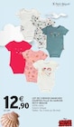 Lot de 3 bodies manches courtes fille ou garcon - Petit Béguin - Intermarché Lot de 3 bodies manches courtes fille ou garcon - Petit Béguin à 12,90 € dans le catalogue Intermarché