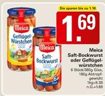Saft-Bockwurst im Angebot bei WEZ in Bad Oeynhausen Saft-Bockwurst Angebote von Meica bei WEZ Bad Oeynhausen für 1,69 €